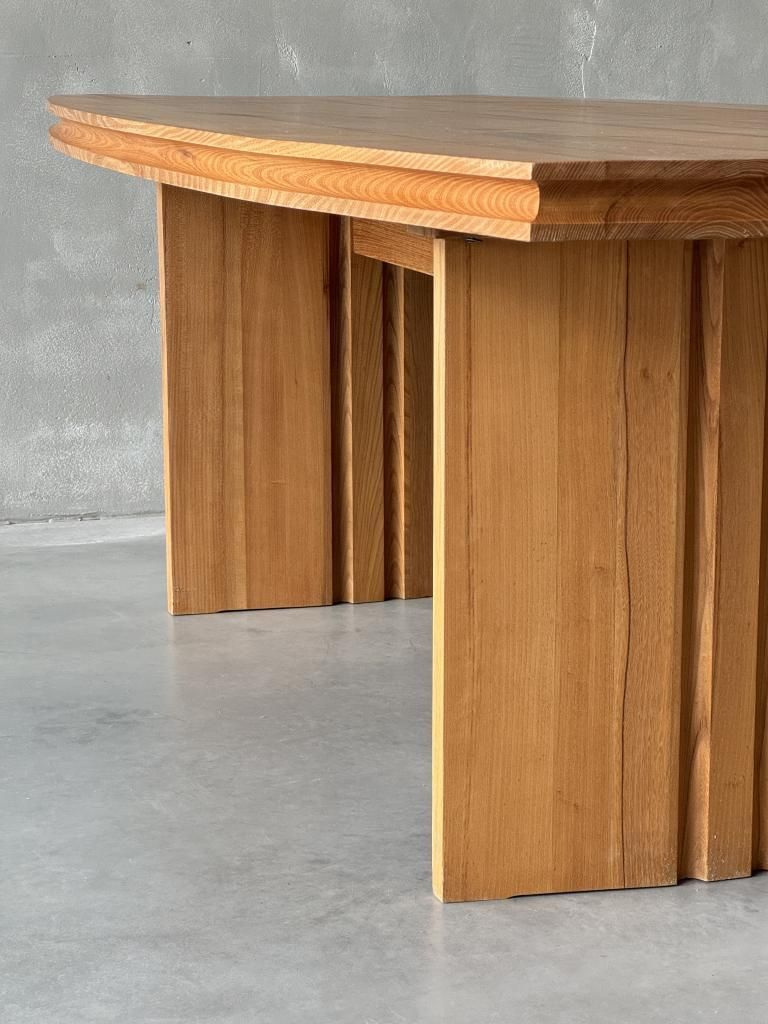 A Rare Elm Table By Maison Regain photo vinterior
