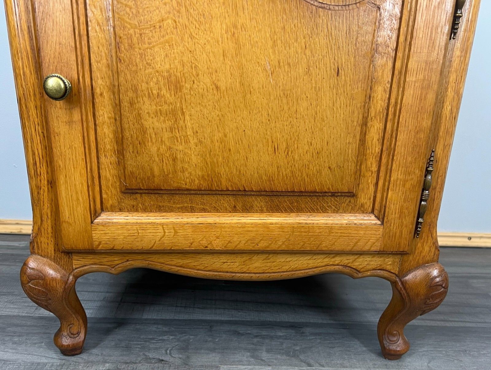 Bedside Tables Pair French Oak Louis XVI Vintage Nightstands Cabinets Lot 3519 photo 349.0