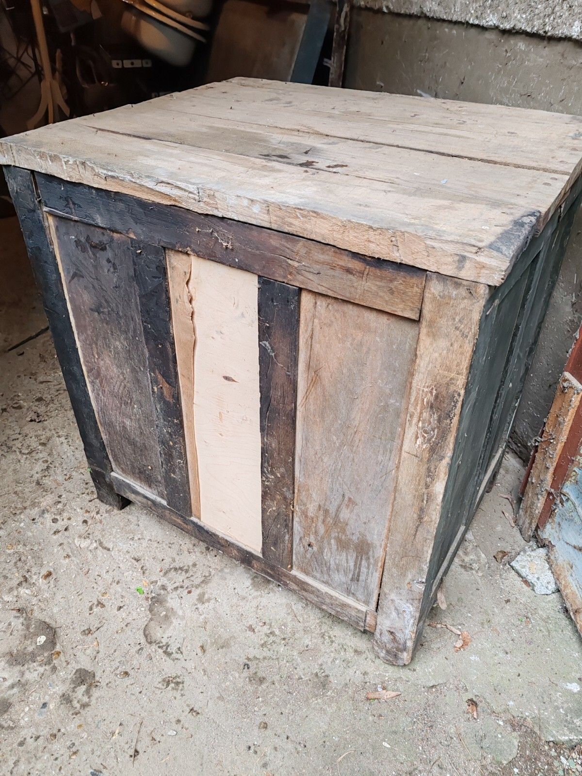 photo for sale 1930s Hungarian Workshop Chest Drawers Solid Hardwood, Chippy Wood, Vintage