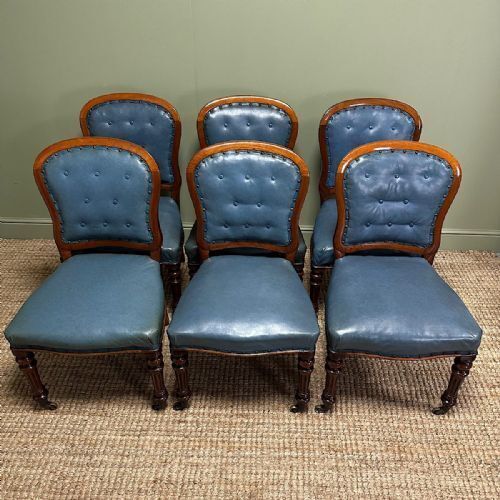 Quality Set Of Six Antique Victorian Mahogany Dining Chairs photo buy