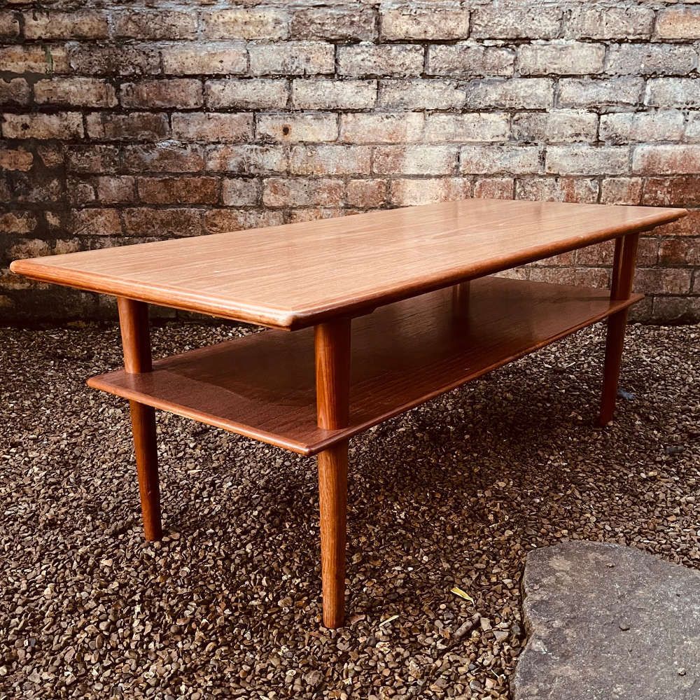 Danish Mid Century Teak Coffee Table By Elsted Mobelfabrik photo for sale