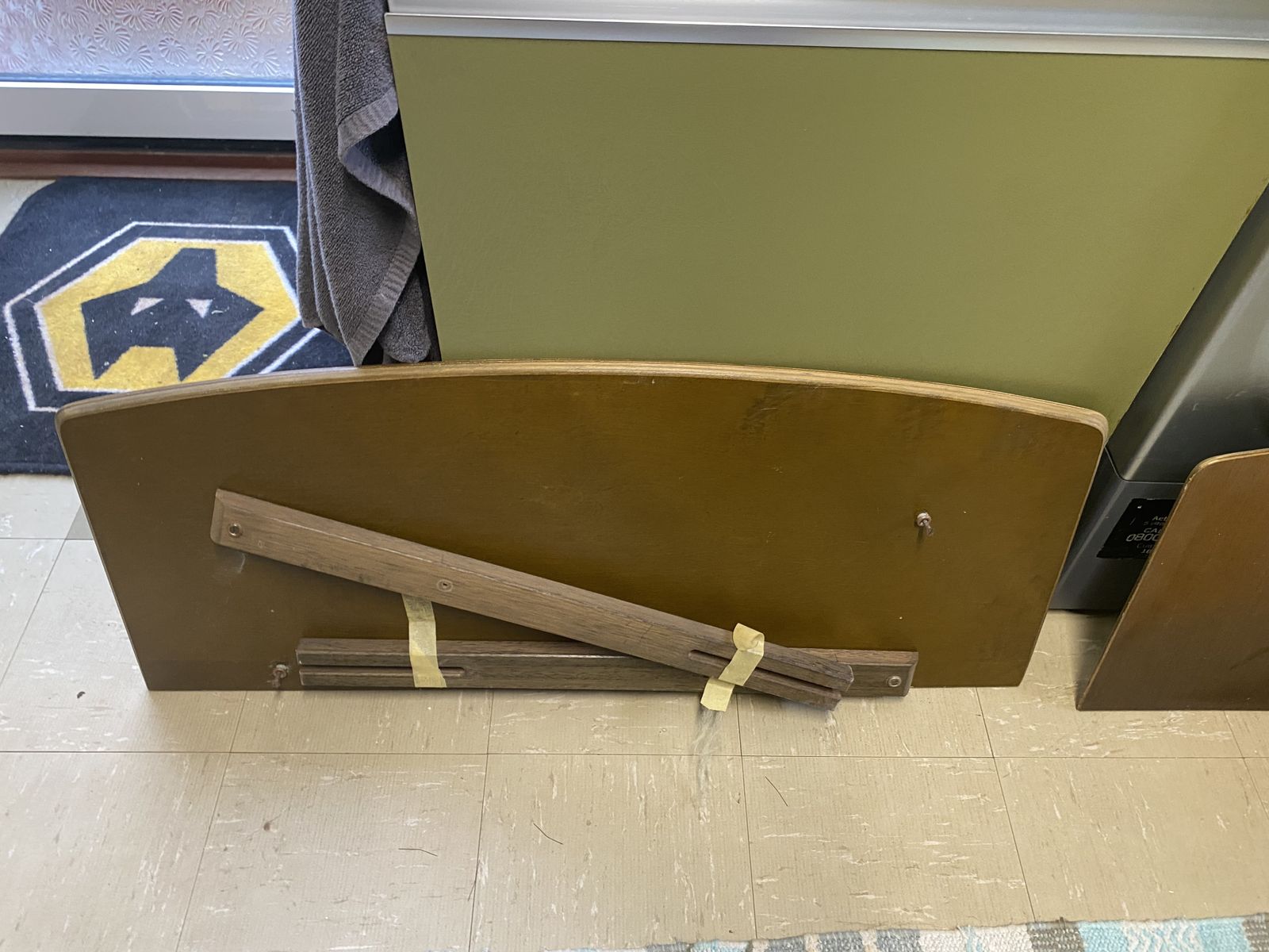 Mid Century Pair Single Headboard