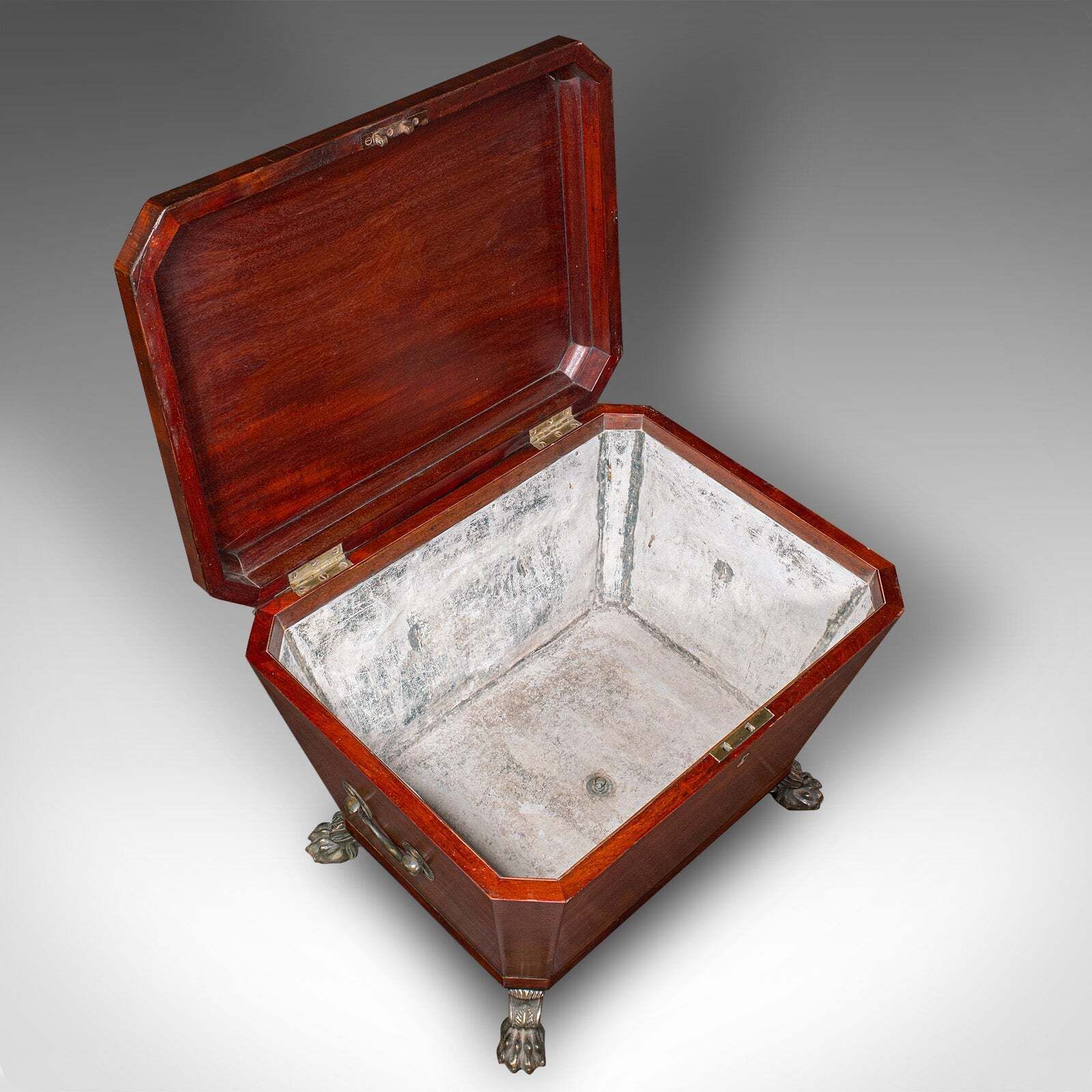 Antique Sarcophagus Cellarette, English, Wine Cooler, Storage Case, Georgian photo vintage