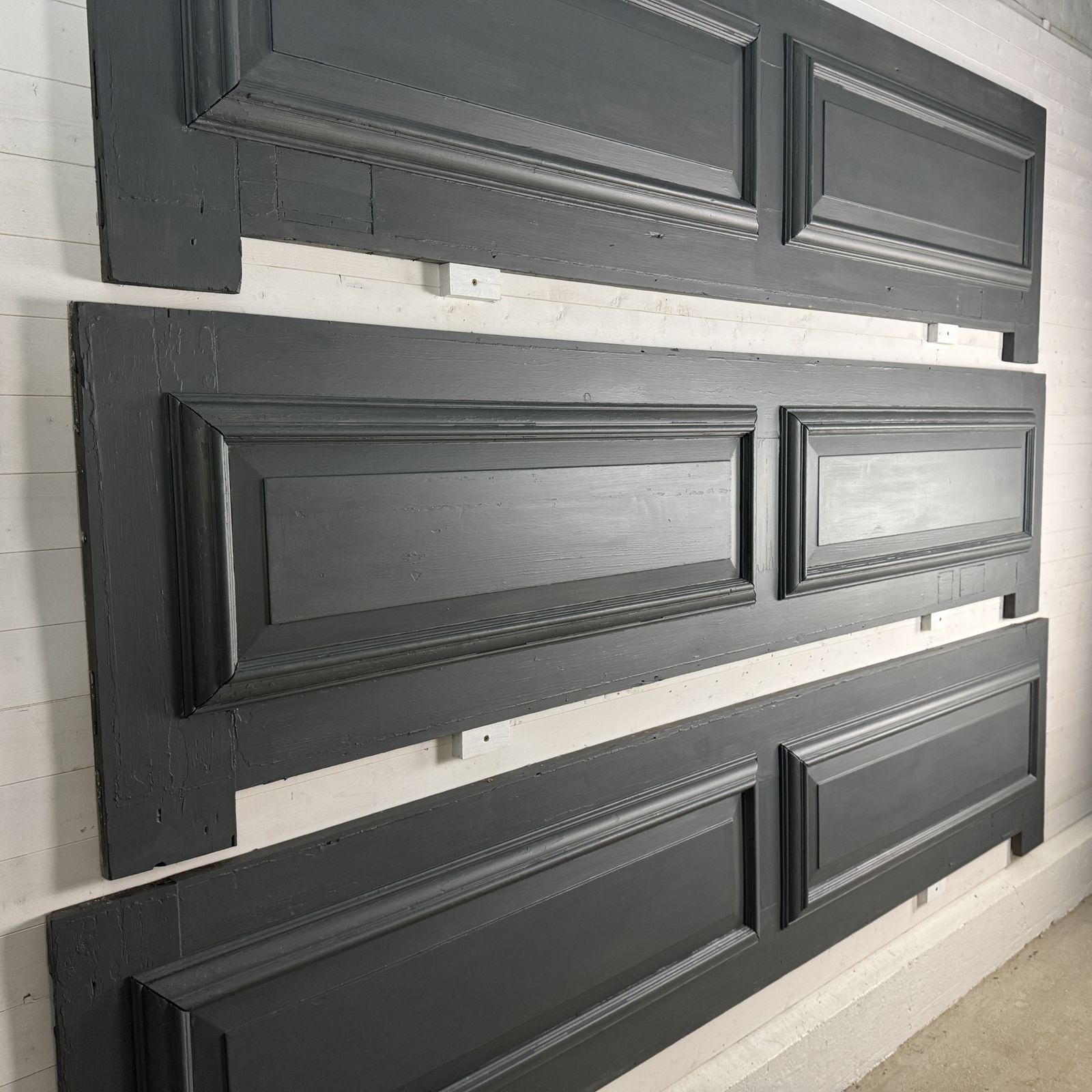 12 Metres Of Antique Victorian Painted Pine Wall Panelling photo vinterior