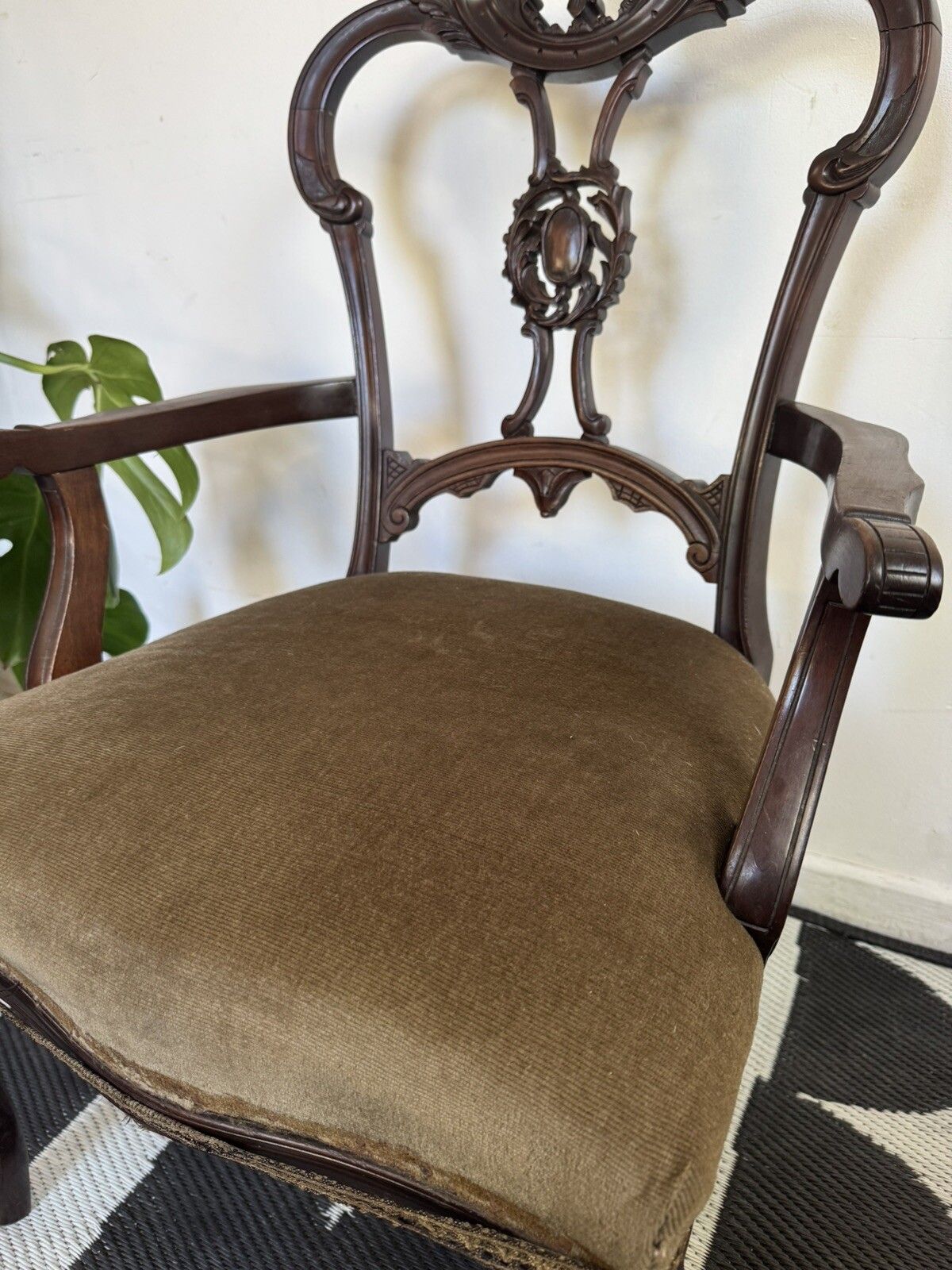 Victorian Low Chair Decorative Bedroom Dressing photo Furniture