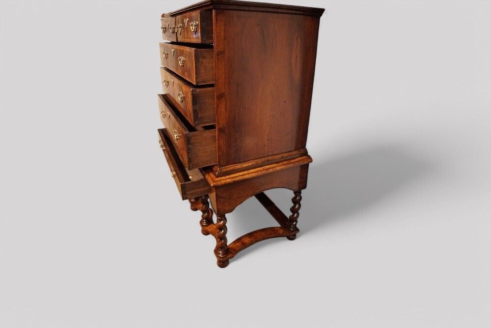 6850.0 William And Mary Walnut Chest On Stand photo