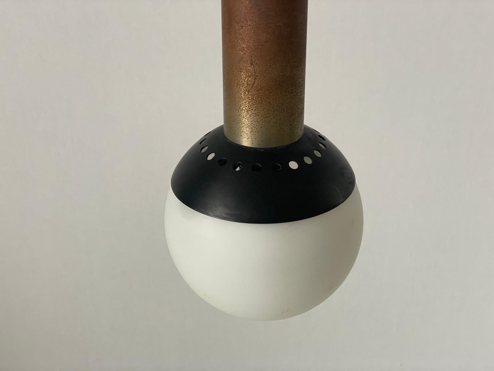 Italian 60s Design Ball Glass Ceiling Lamp, Attributed To Stilnovo, 4 Available photo 651.0