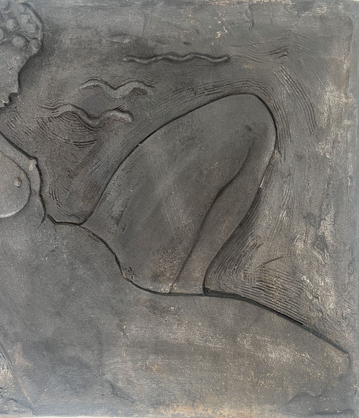 Cast Iron Fireplace Plate Depicting A Naked Woman Signed Bonnefoit, 1978 photo vinterior