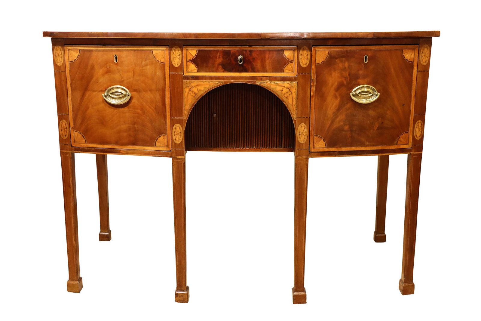 A Small Georgian Mahogany Bowfronted Sideboard photo Furniture