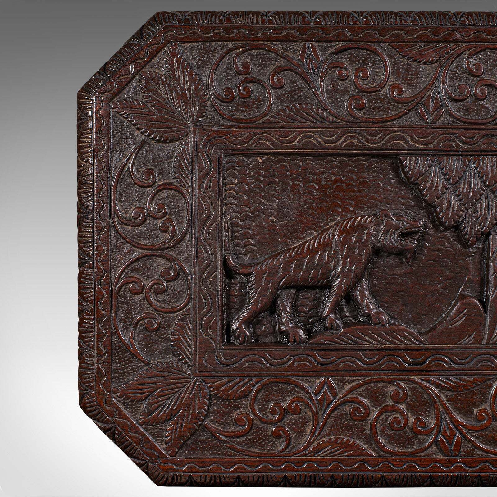 Antique Carved Side Table, Indian, Teak, Lamp, Side, Tray, Occasional, Victorian photo vintage