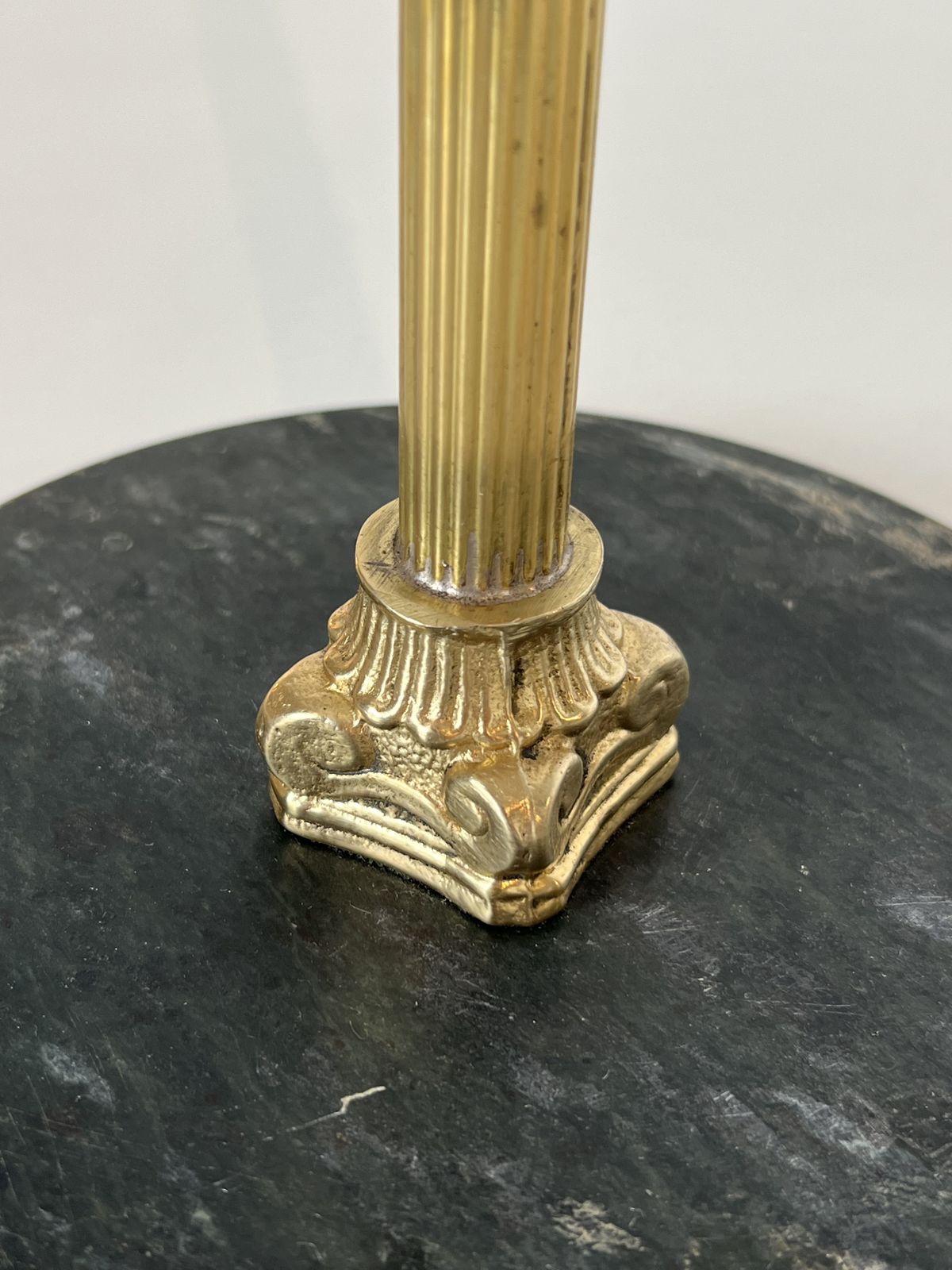 photo for sale Candrier Of Neoclassical Style In Bronze, Brass And Black Marble Base In The Taste Of The House Jansen