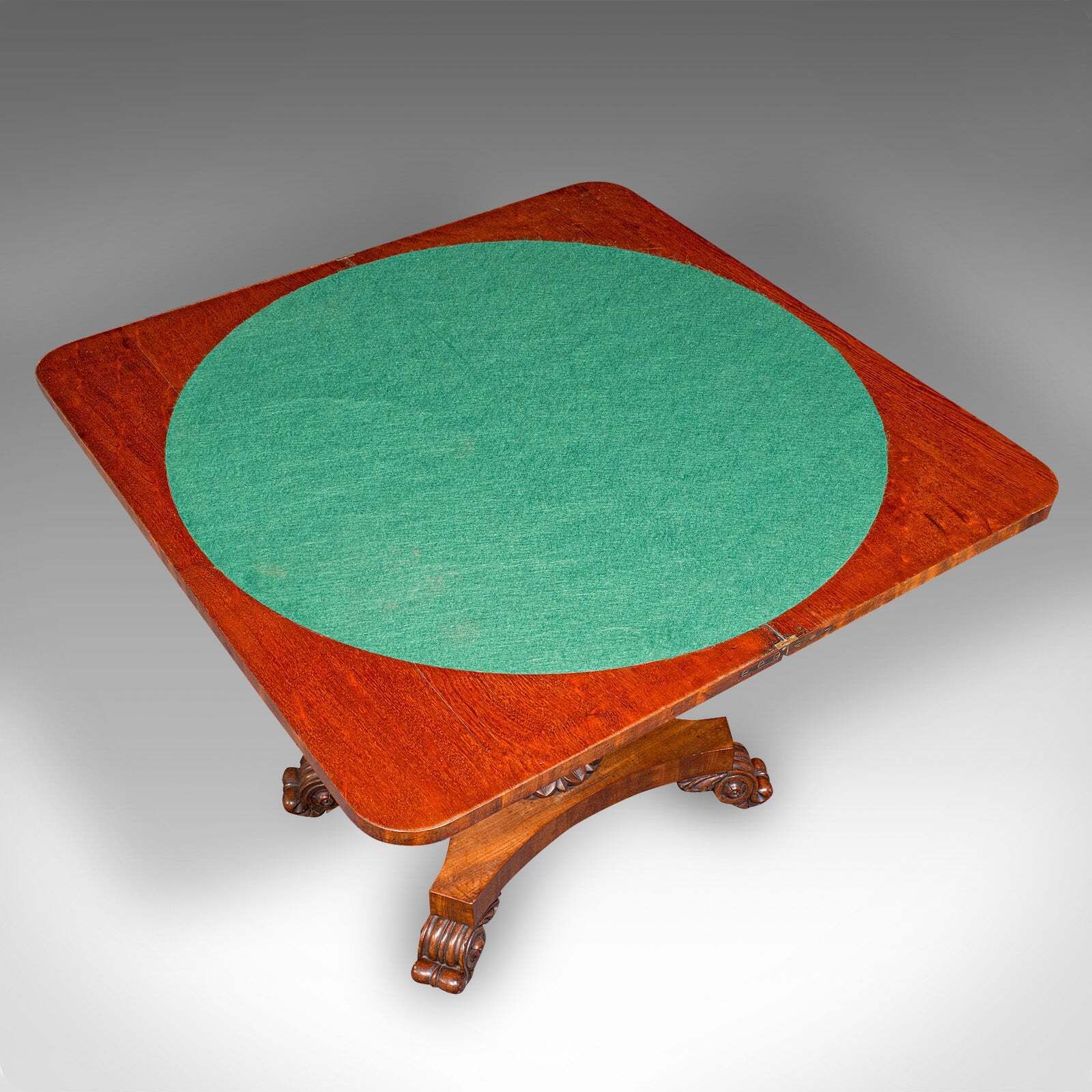 photo furniture Antique Fold Over Parlour Card Table, English, Games, Side, William IV, C.1835