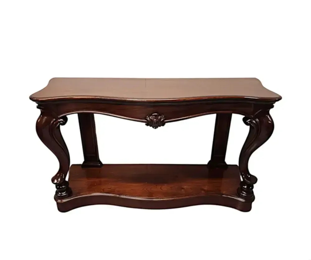 A Very Rare Pair Of 19th Century Cabriole Leg Console Tables photo furniture
