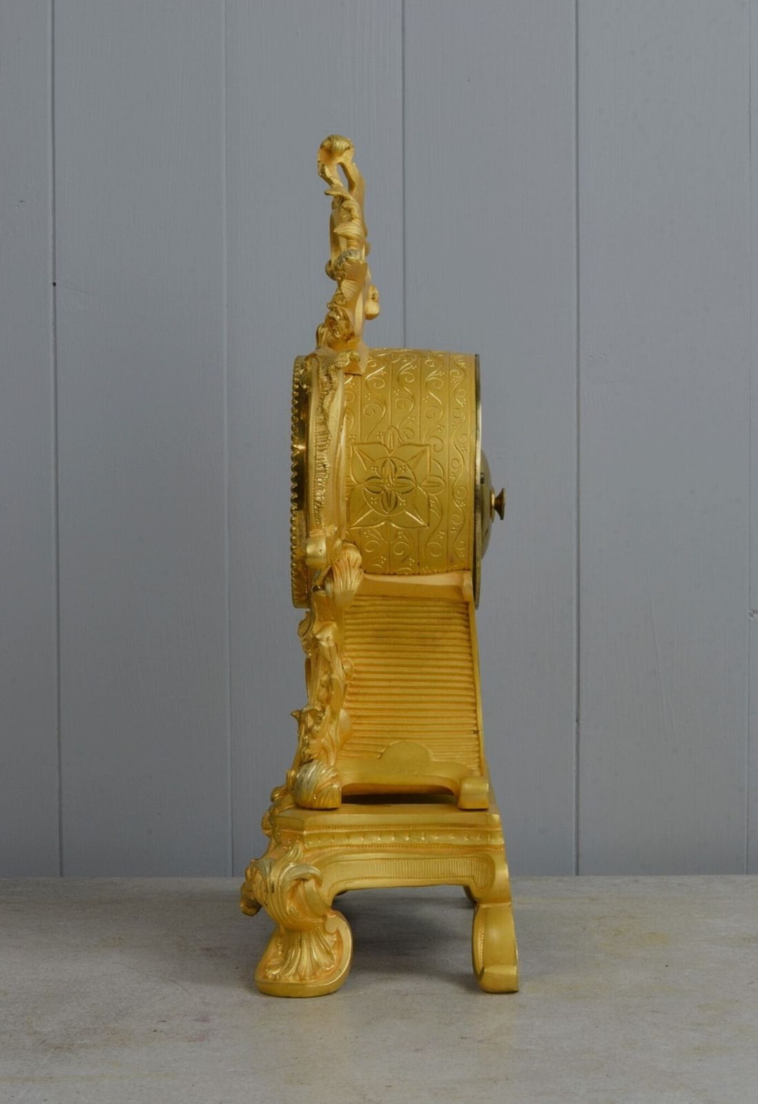 19th Century Gilt Ormolu Louis XIV Style French Clock. photo for sale