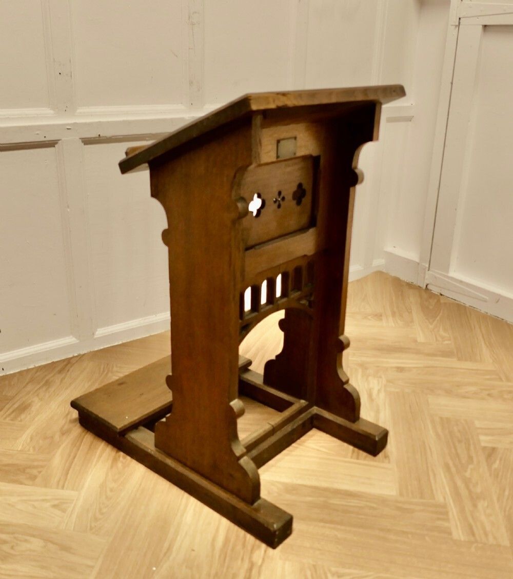 Oak Arts And Crafts Reception Desk Greeting Station photo Furniture