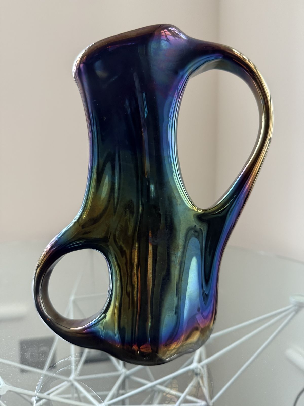 1952 Ansa Volante Iridescent Vase Giorgio Ferro Murano Avem Excellent Venini Era