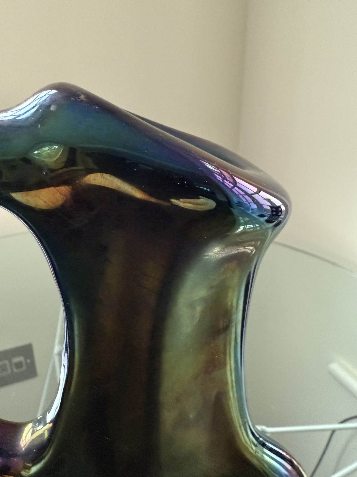 1952 Ansa Volante Iridescent Vase Giorgio Ferro Murano Avem Excellent Venini Era photo vinterior