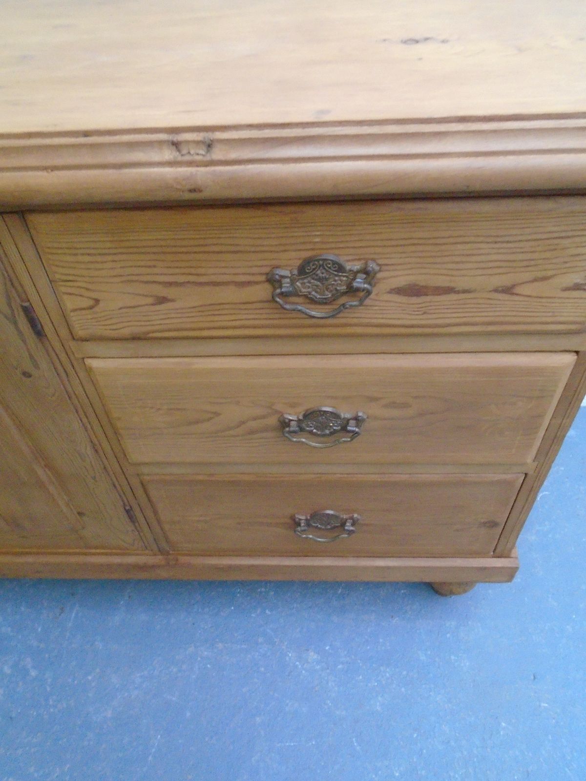 A Superb 6 Drawer Victorian Pine Waxed Dresser Base / Tv Stand photo Furniture