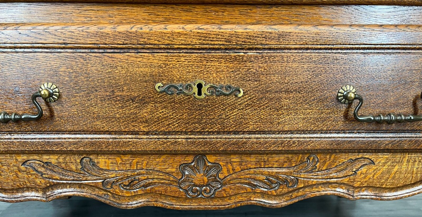 Secretaire Writing Desk Rare Antique French Carved Bureaux Elegant (Lot 3523) photo vintage