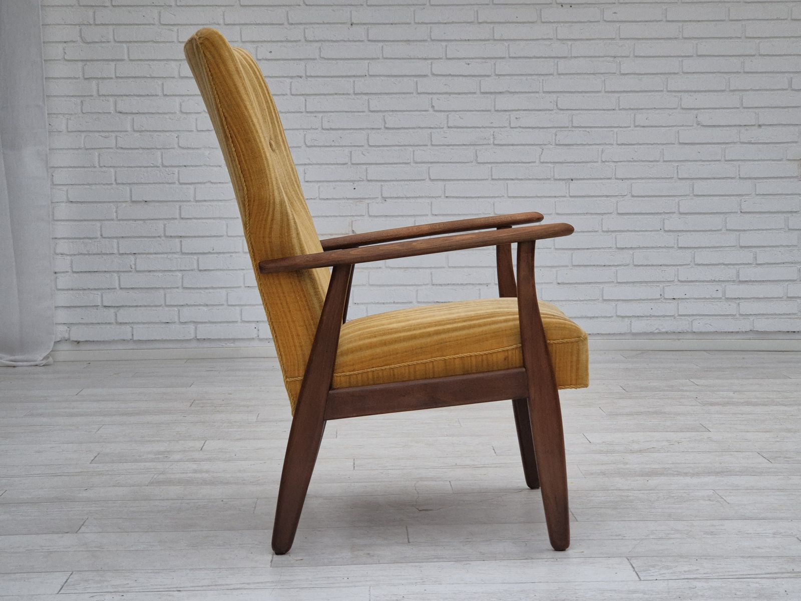 photo for sale 1960s, Danish Design By Kurt Olsen, Armchair Model 230, Original Condition.