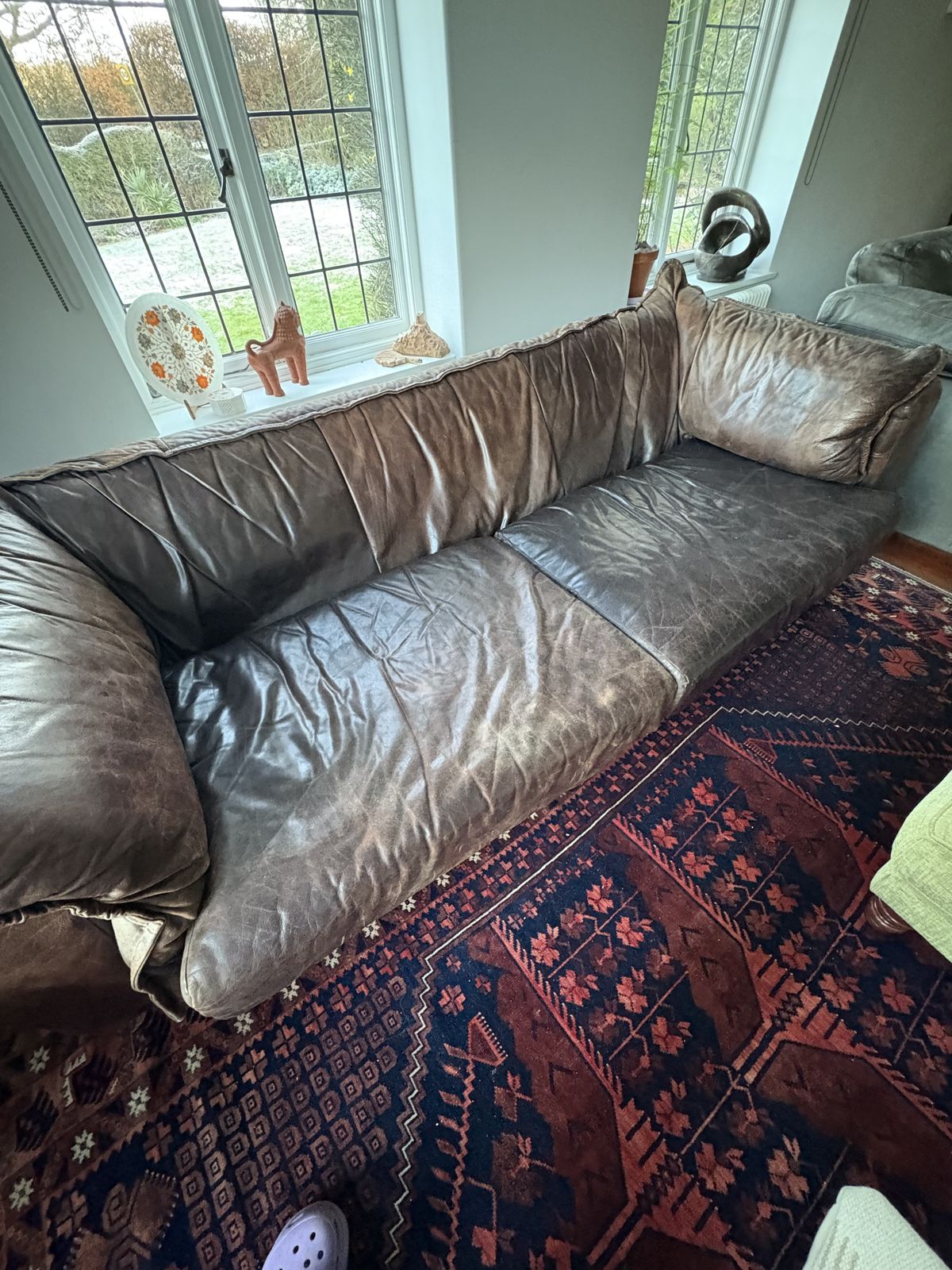 Heal’s Vintage  Leather Armchair Circa 80s photo 75.0