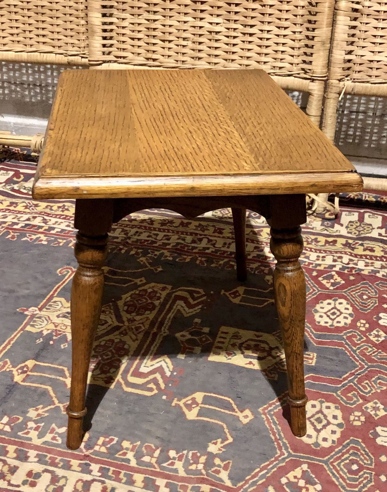 A Set Of Three Vintage Small Oak Tables / Plantstands photo buy