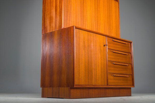 Large Vintage Bookcase With Bar In Teak By Heinrich Riestenpatt, 1960s photo buy