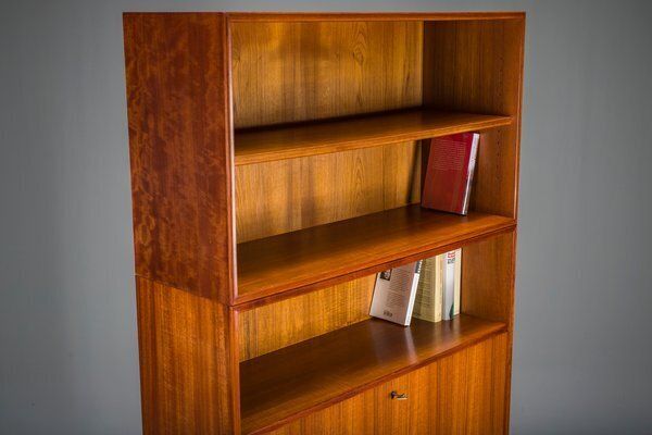 photo vinterior Large Vintage Bookcase With Bar In Teak By Heinrich Riestenpatt, 1960s