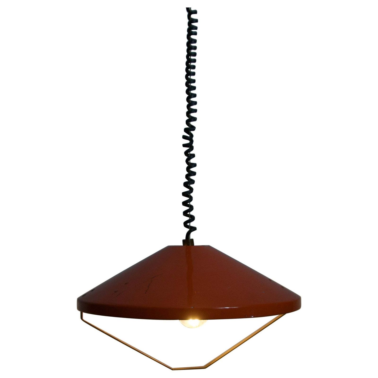 Mid Century Metal Ceiling Lamp By Stilnovo, Italy, 1960s