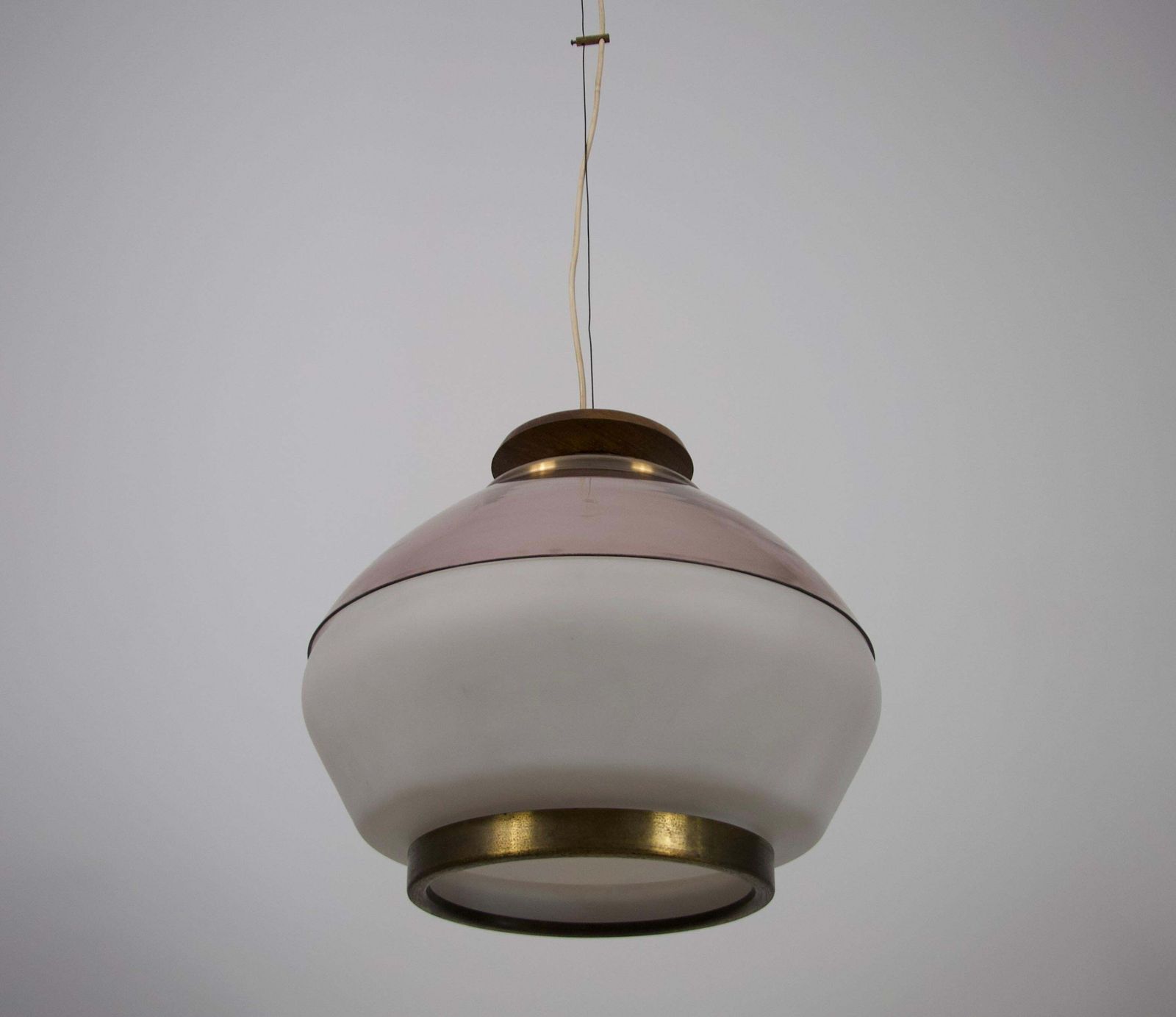 Mid Century Acrylic And Opaline Glass Ceiling Lamp By Stilnovo, Italy, 1960s photo 1792.0