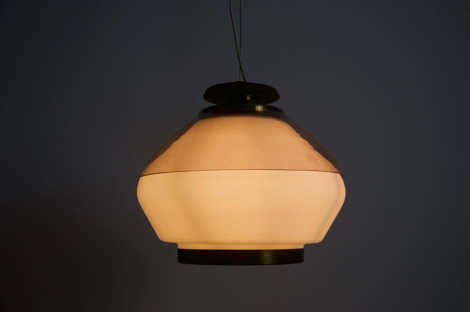 Lighting Mid Century Acrylic And Opaline Glass Ceiling Lamp By Stilnovo, Italy, 1960s photo
