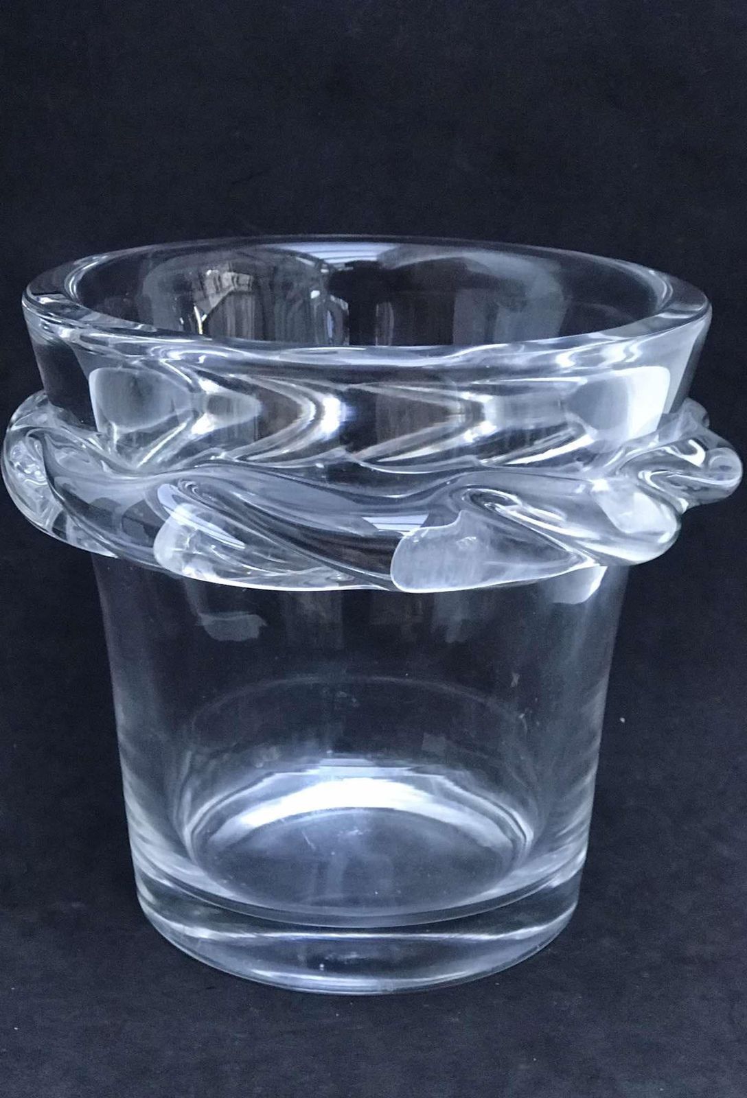 Ijsemmer – Zwaar Geslepen Glas – Vintage Baraccessoires – Mid Century Modern – Cocktails – Cadeau photo Woonaccessoires