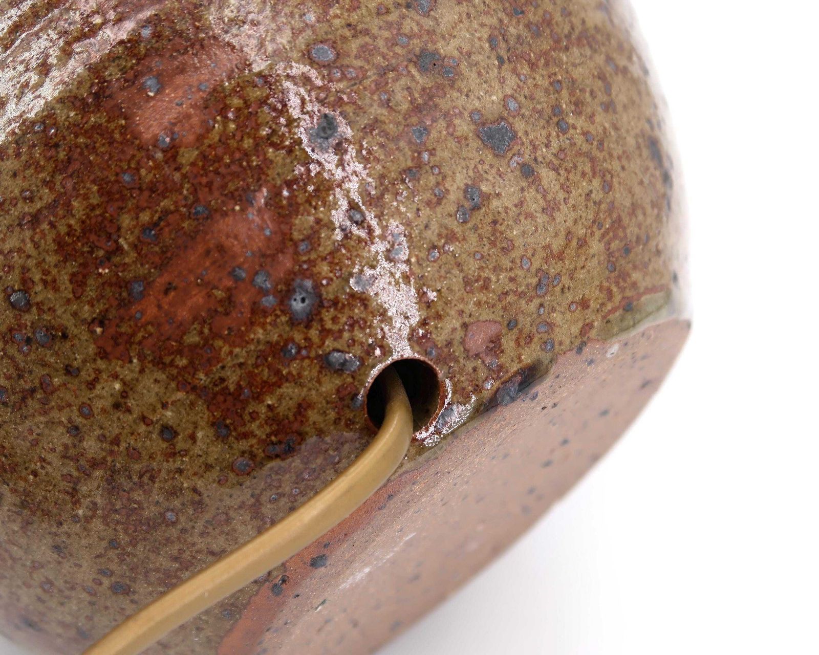 French Handmade Ceramic Table Lamp By Guy Baudat, 1970s / Brown, Wabi Sabi Stoneware, Country photo buy