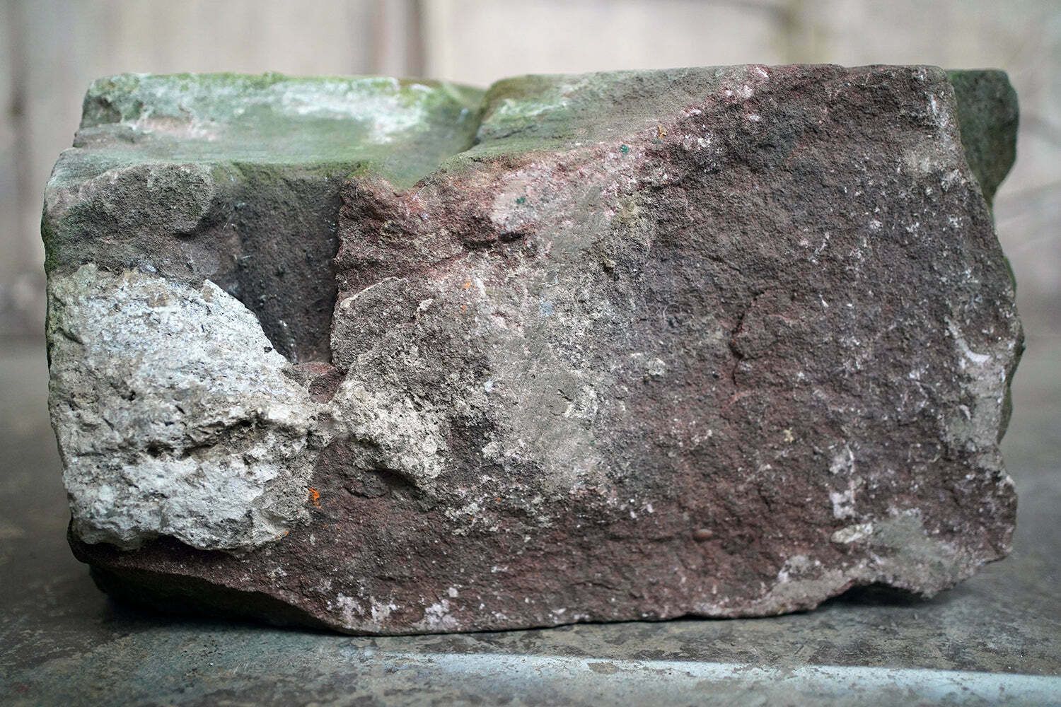 photo vinterior A Rare Medieval Period Carved Stone Grotesque Holding A Coconut C.1300 1400
