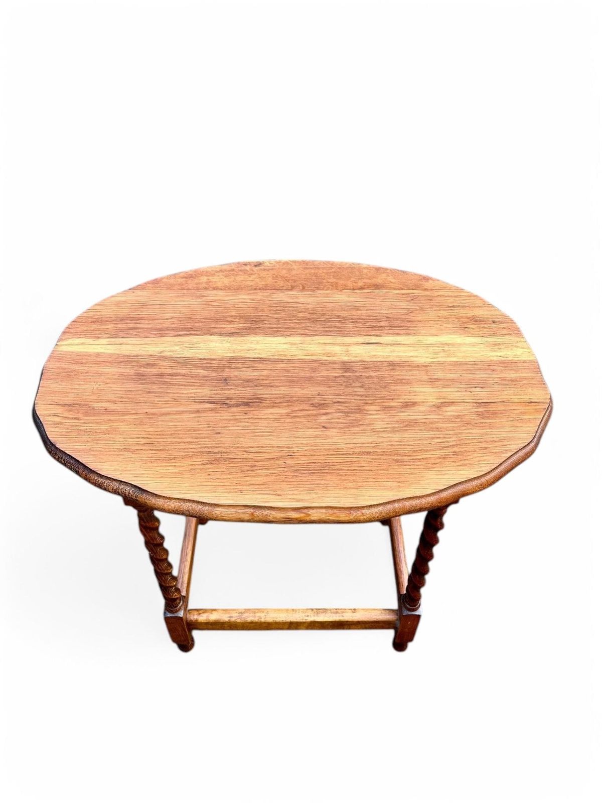 Antique Edwardian Occasional Table / Barley Twist Legs / Wooden Side Table / English C1900 photo for sale
