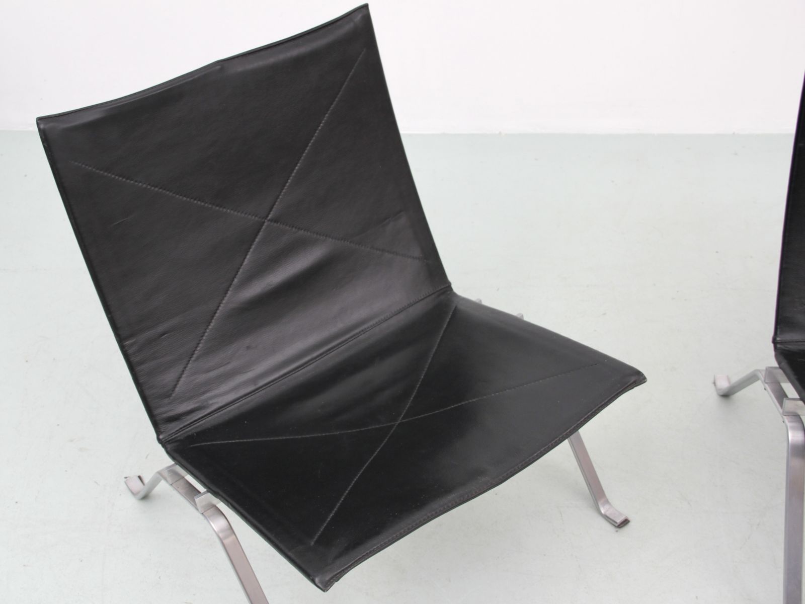 Furniture Mid Century Modern Scandinavian Pair Of Pk 22 By Poul Kjaerholm For Kold Christensen photo