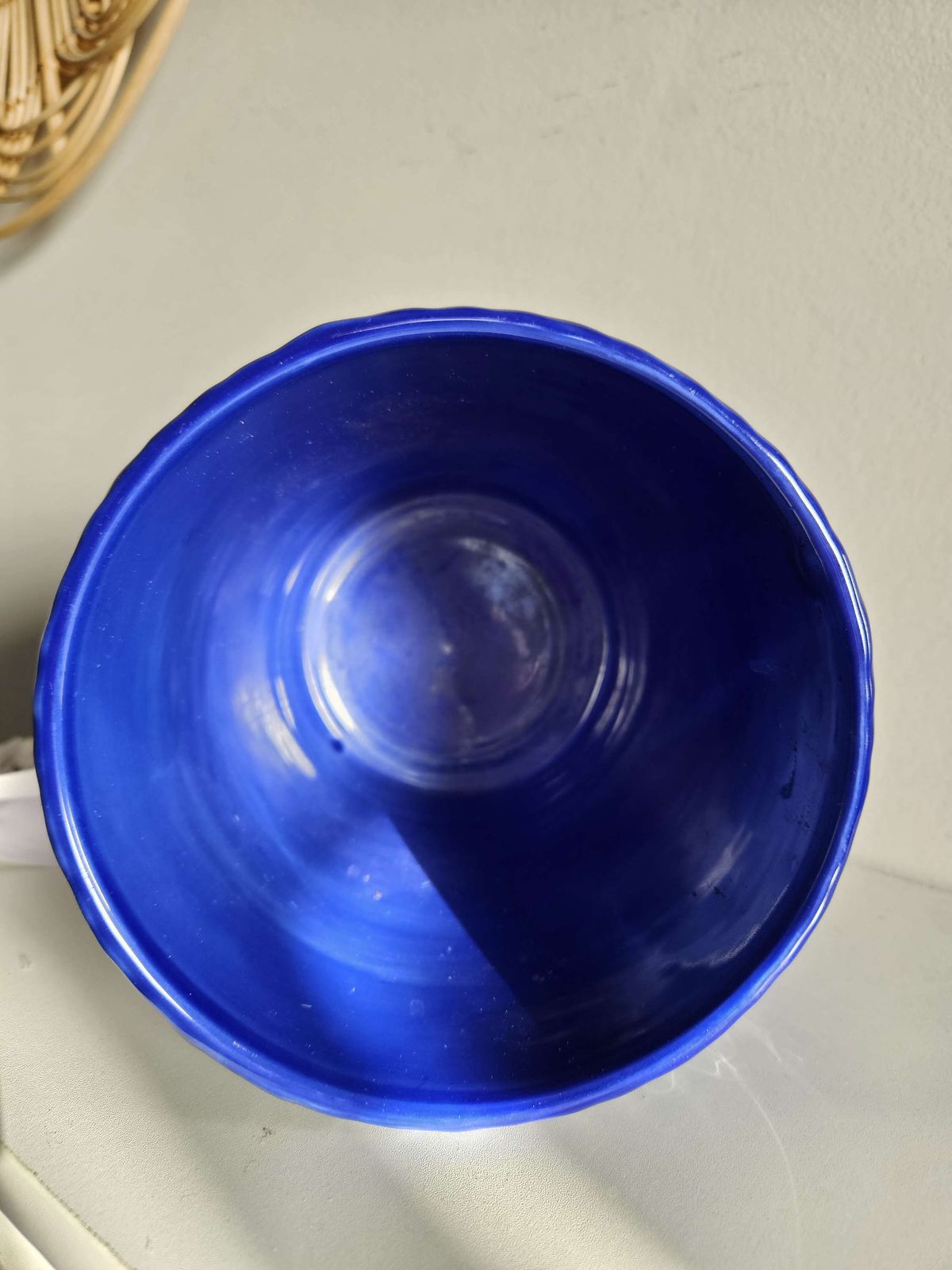 Cobalt Blue Rope Style Plant Pot By Destinos Sa Made In Portugal photo vinterior