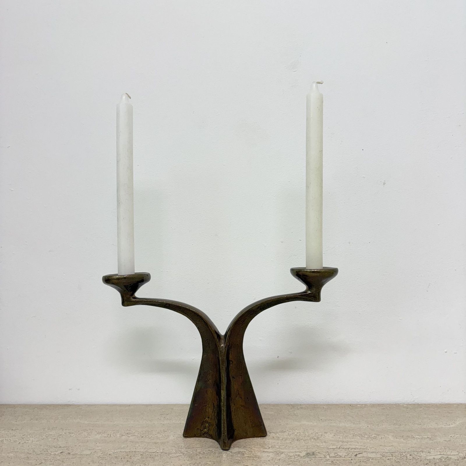 Brutalistische Bronzen Kandelaar Van Michael Harjes, Jaren 1970 photo 467.0