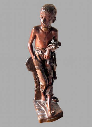 Joaquim Angles 19th Century French Bronze Entitled ' Un Philosophe' photo furniture