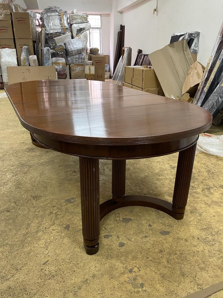 1940 Chinese Red Wood Bespoke Dining Table With Their Extension Leaf.  From 4 Seatings To 10 Seatings. It Was Commissioned By My Grandparents And Has Been In The Family Since photo furniture