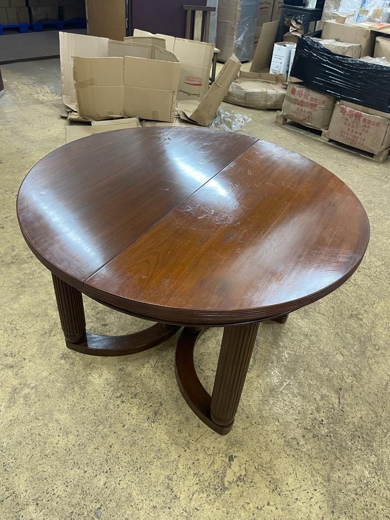 1940 Chinese Red Wood Bespoke Dining Table With Their Extension Leaf.  From 4 Seatings To 10 Seatings. It Was Commissioned By My Grandparents And Has Been In The Family Since photo 3400.0