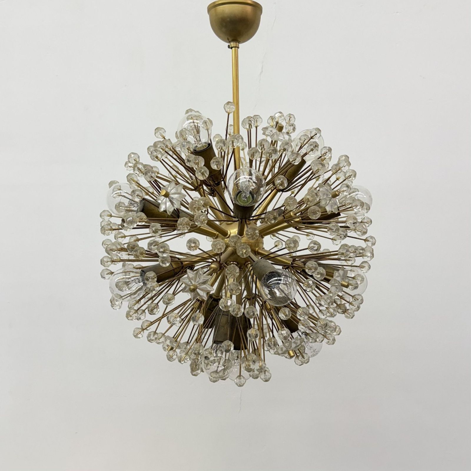 Starburst Brass Chandelier By Emil Stejnar , Austria 1960s