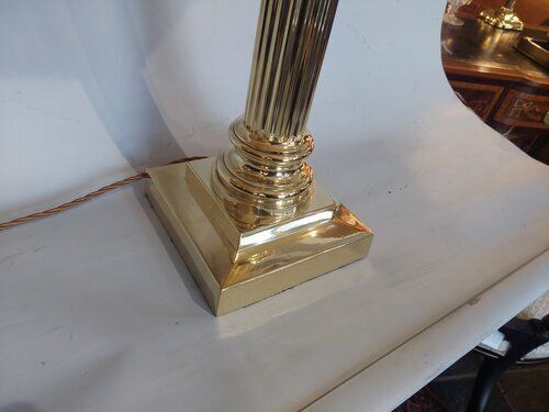 Edwardian Brass Large Table Lamp photo 1250.0