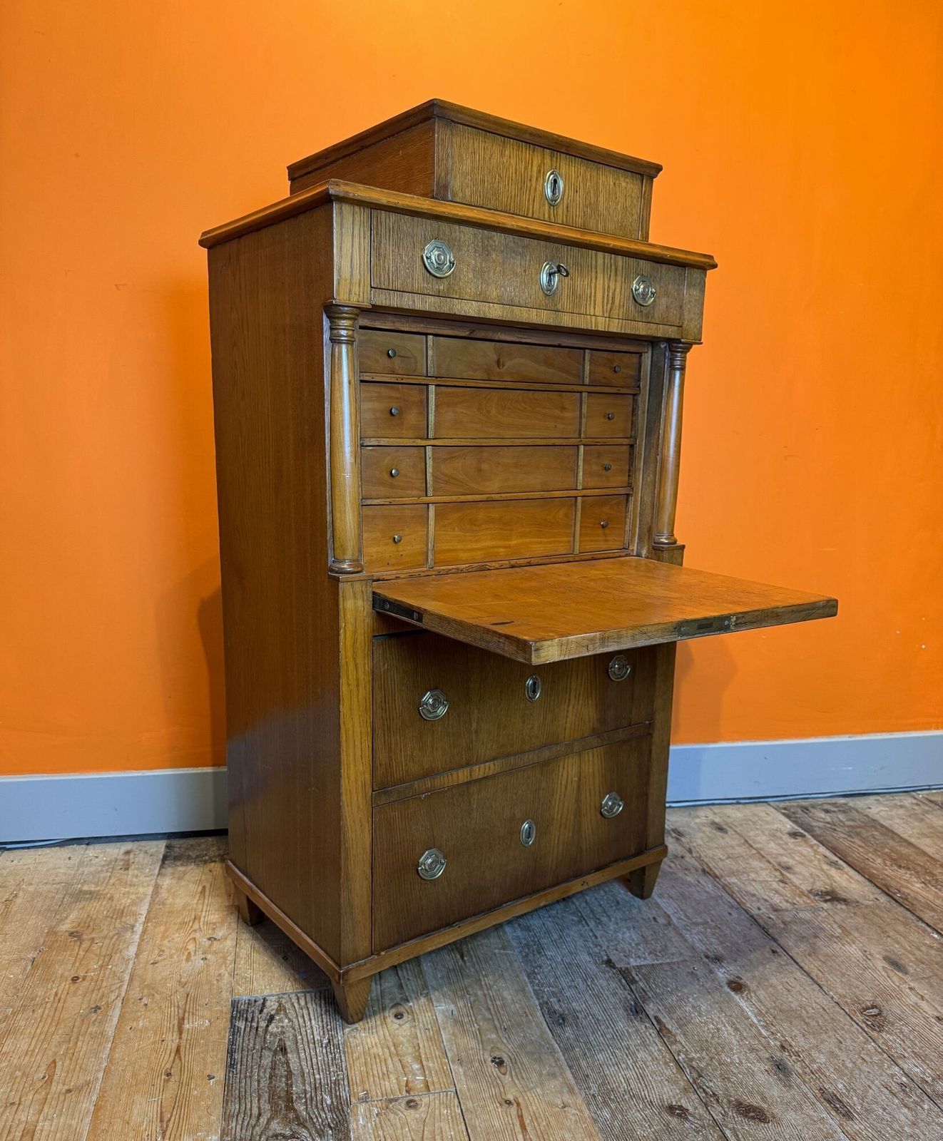 French 19th Century Child's Secretaire A Abattant Desk