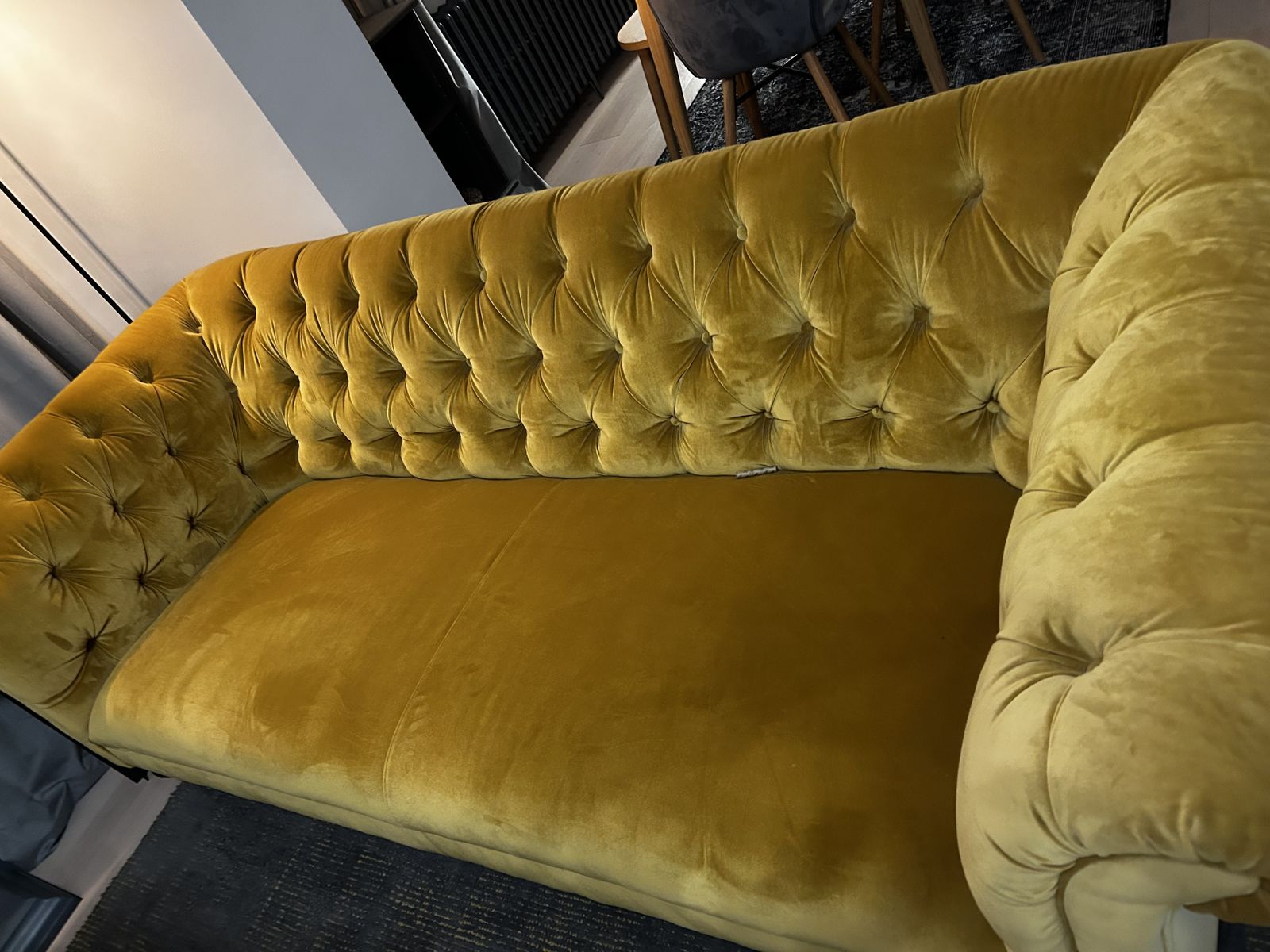 Camden Midi 3 Seater Sofa (Linwood Omega Velvet In 16 Brass) photo furniture