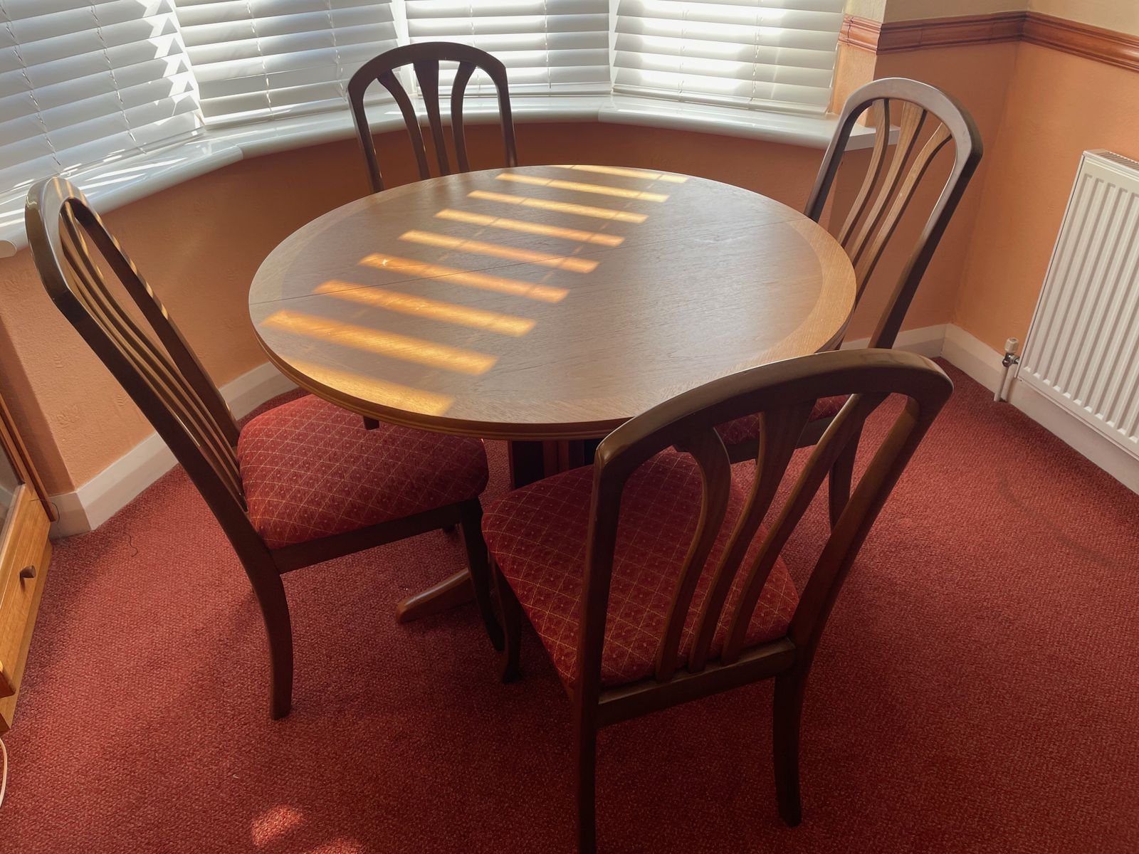 Nathan Mid Century Extendable Dining Table & 4 Chairs photo for sale