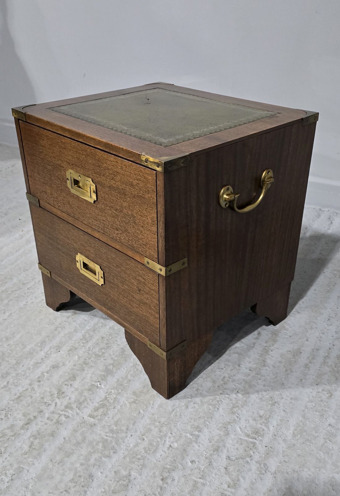Small Campaign Bedside Lamp Chest Of Drawers photo 495.0