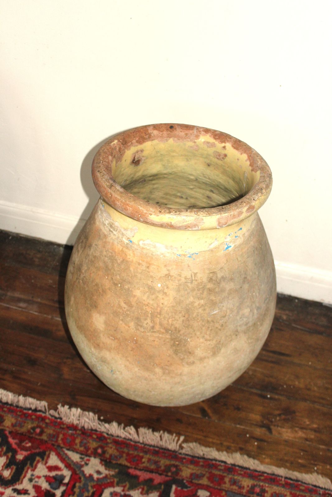 Large 19th Century French Biot Terracotta Olive Jar photo vintage