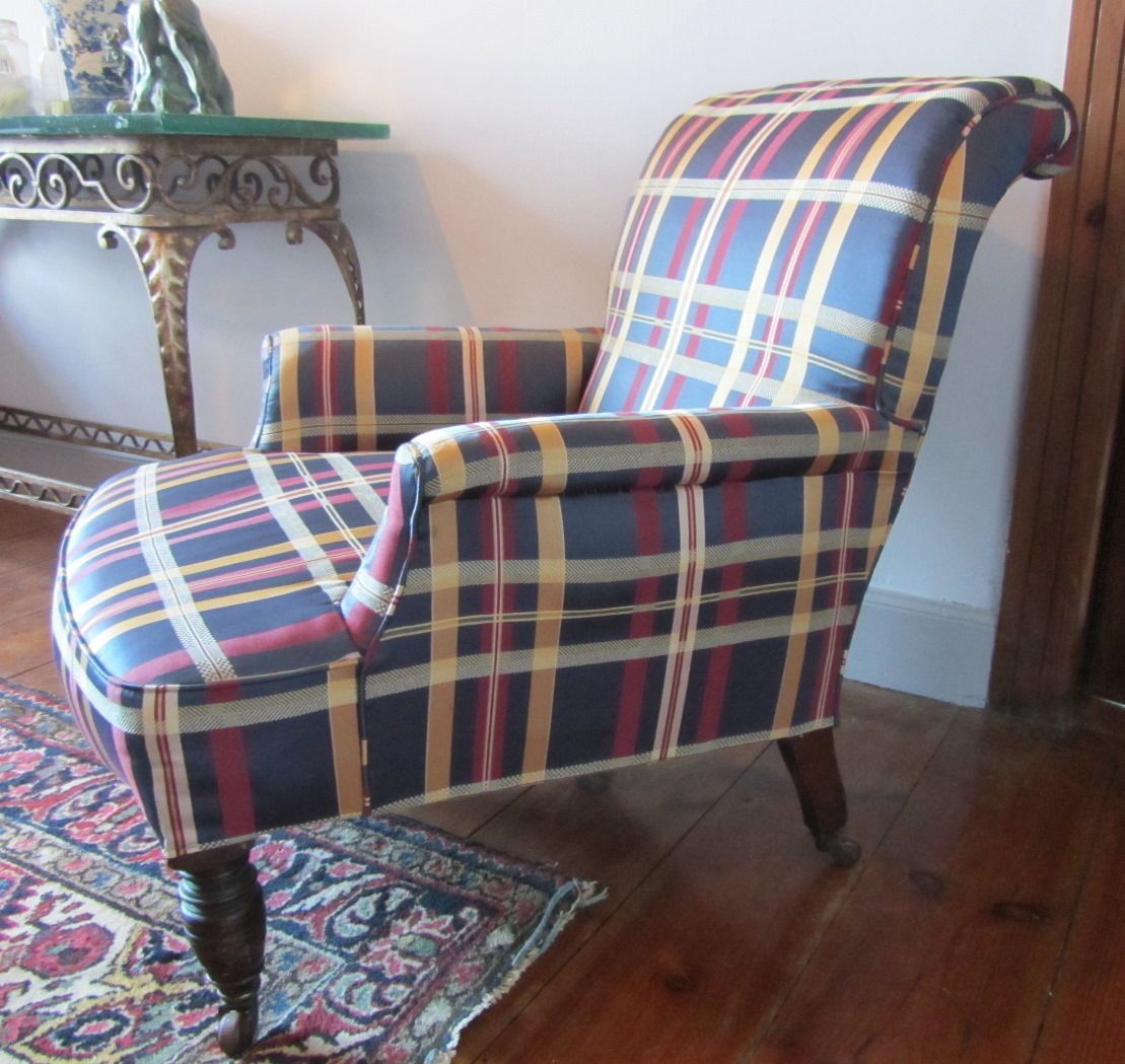 An Antique Victorian Library Armchair By Jas Shoolbred & Sons photo for sale