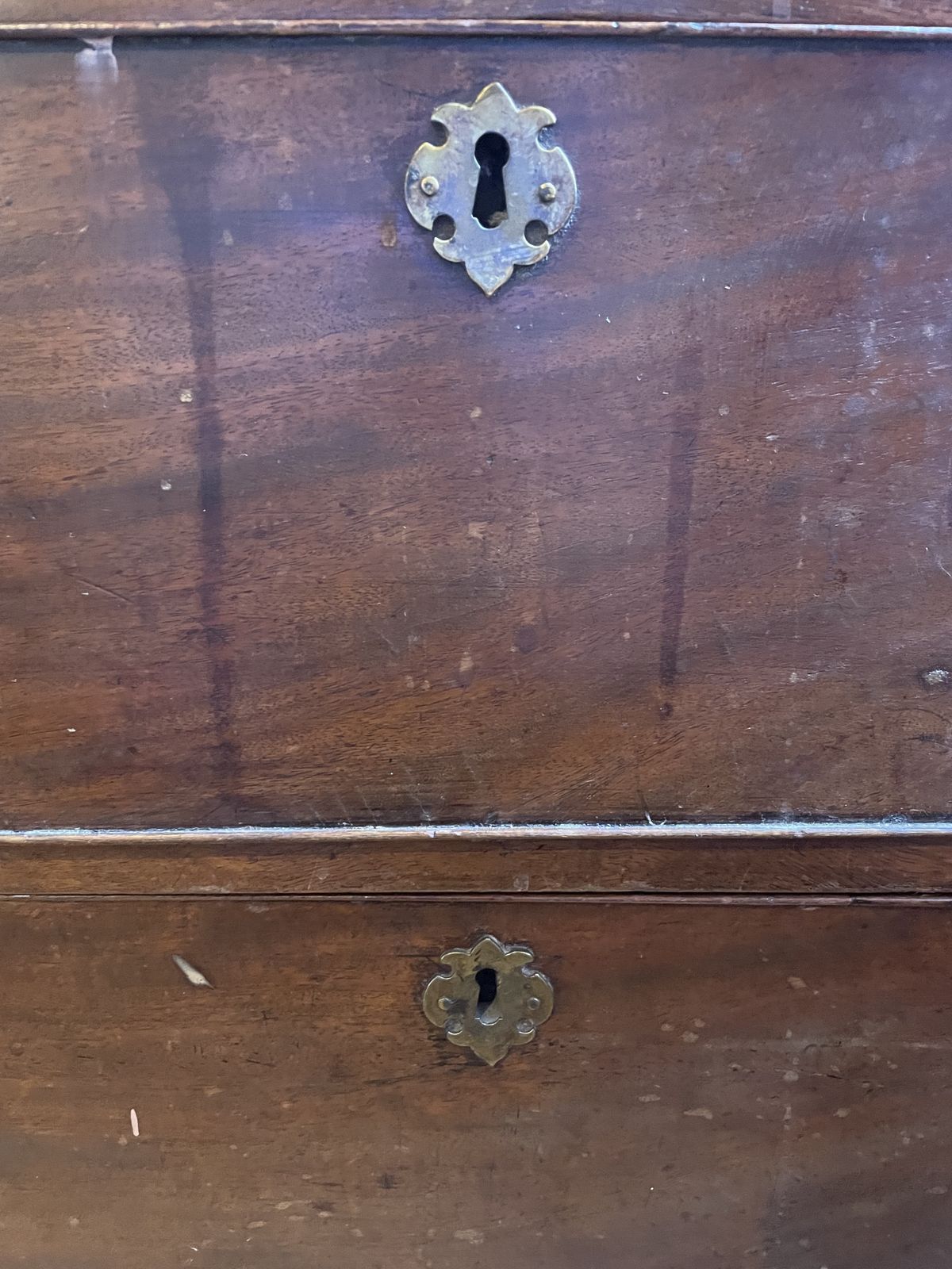 Antique Wooden Chest Of Drawers & Mirror photo vintage
